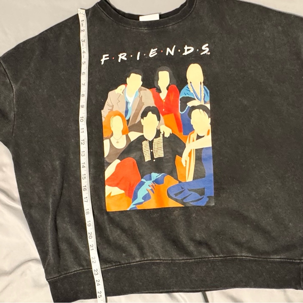 Friends TV Show Graphic Sweatshirt Black Oversized XL - Picture 8 of 8